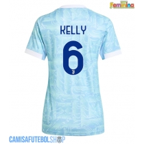 Camisa de time de futebol Juventus Lloyd Kelly #6 Replicas 2º Equipamento Feminina 2025-26 Manga Curta
